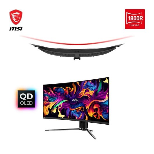 Écran PC MSI MAG 341CQPDE 34" UltraWide Quad HD 175Hz QD-OLED Courbe HDR400 Hauteur réglable