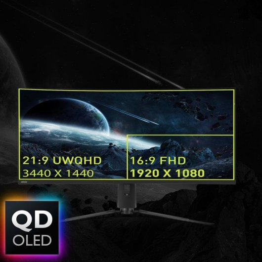 Écran PC MSI MAG 341CQPDE 34" UltraWide Quad HD 175Hz QD-OLED Courbe HDR400 Hauteur réglable