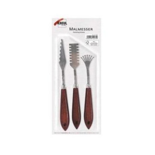 Cuchillo de modelar KREUL 41824 Metal Madera Plata 3 piezas