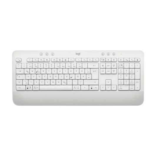 Teclado Logitech MK650 sem fios Bluetooth membrana QWERTZ branco com rato