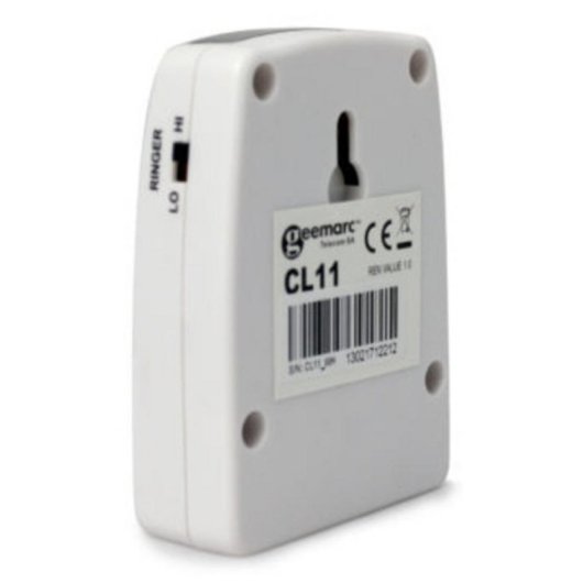 Campainha Geemarc CL11 Universal Branca com sinal luminoso e cabo RJ11