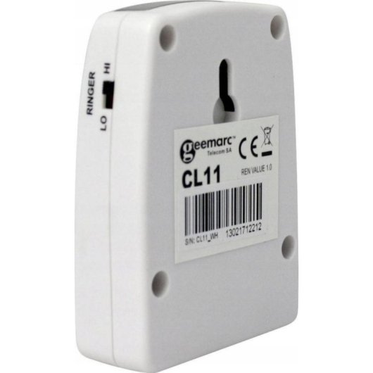 Campainha Geemarc CL11 Universal Branca com sinal luminoso e cabo RJ11