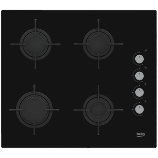 Placa de gás Beko HILG 64120 S Integrada 4 zonas Vidro e cerâmica