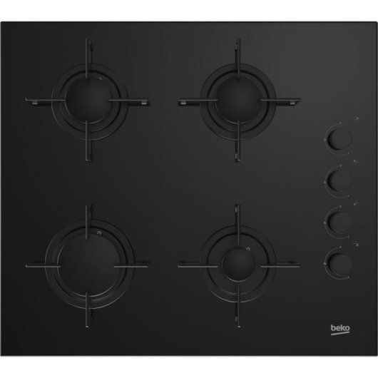 Placa de gás Beko HILG 64120 S Integrada 4 zonas Vidro e cerâmica