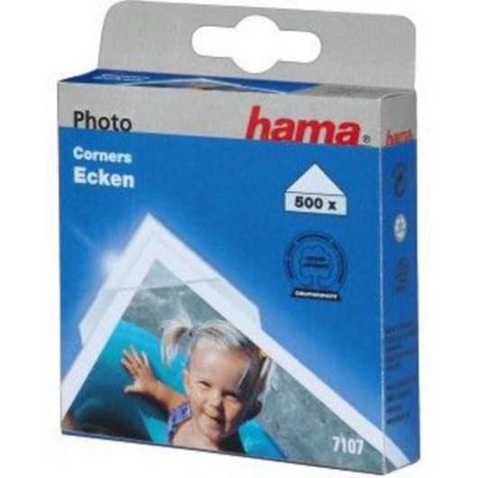 Angoli per foto Hama 500 pezzi Trasparente e Bianco