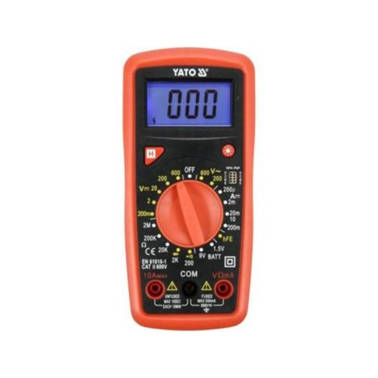Multimetro digitale portatile Yato YT-73081 600V 10A retroilluminazione