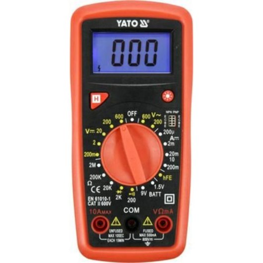 Multimetro digitale portatile Yato YT-73081 600V 10A retroilluminazione