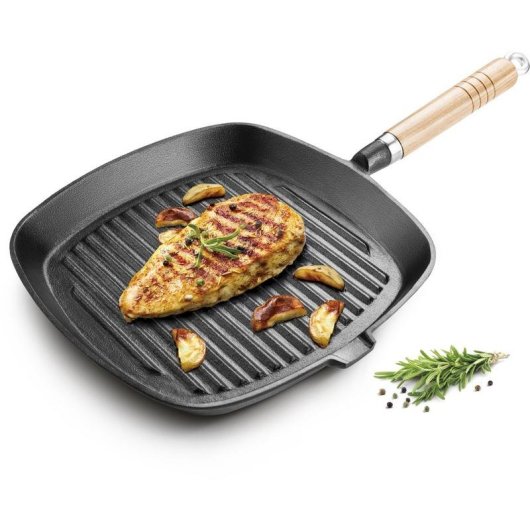 Sartén Parrilla Lamart LT1063 24 cm Hierro Fundido Inducción Gas Cerámico