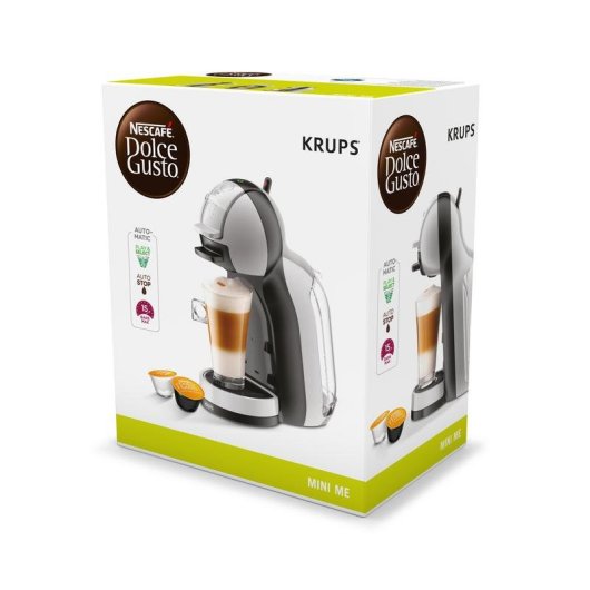 Espressomaschine Krups Mini Me KP123B 0,8 L 15 Bar Kapselmaschine Schwarz und Silber