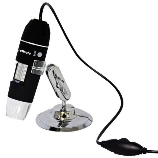 Microscopio Digital Reflecta 66142 200x LED USB 2.0 Negro