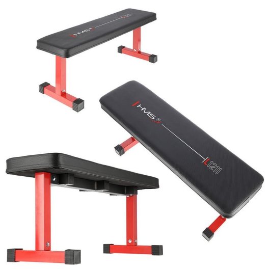 Banco de musculación HMS Fitness L1211 100 kg Negro/Rojo