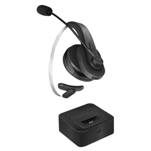 Auriculares LogiLink BT0059 sans fil Bluetooth pour bureau avec micro noir