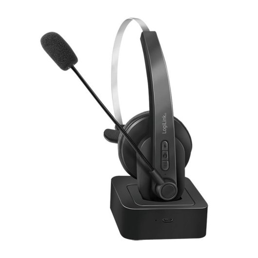 Auriculares LogiLink BT0059 sans fil Bluetooth pour bureau avec micro noir