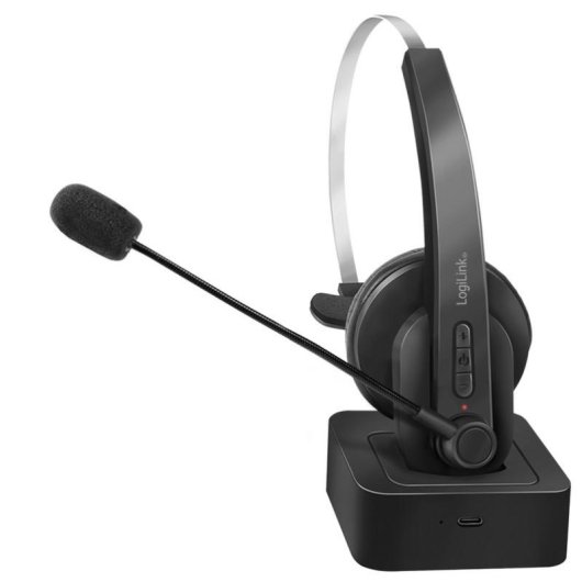 Auriculares LogiLink BT0059 sans fil Bluetooth pour bureau avec micro noir