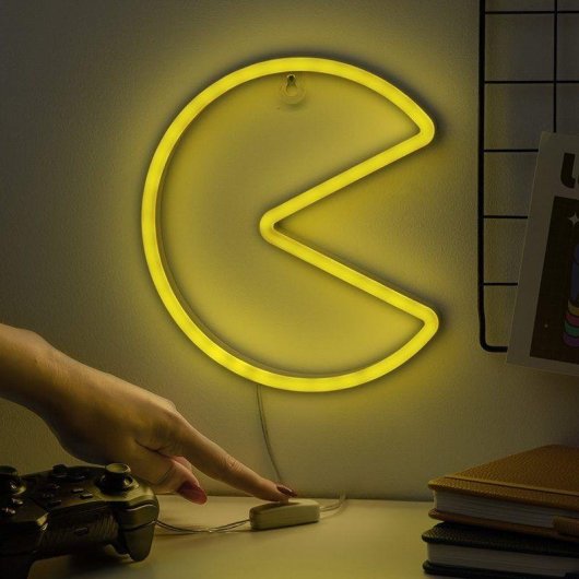 Lampada da Parete LED Pac-Man Paladone PP12624PMVN Bianco