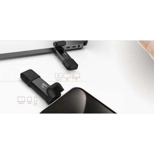 USB-Stick Silicon Power DS72 500 GB USB Type-A und Type-C 3.2 Gen 2 1050 MB/s