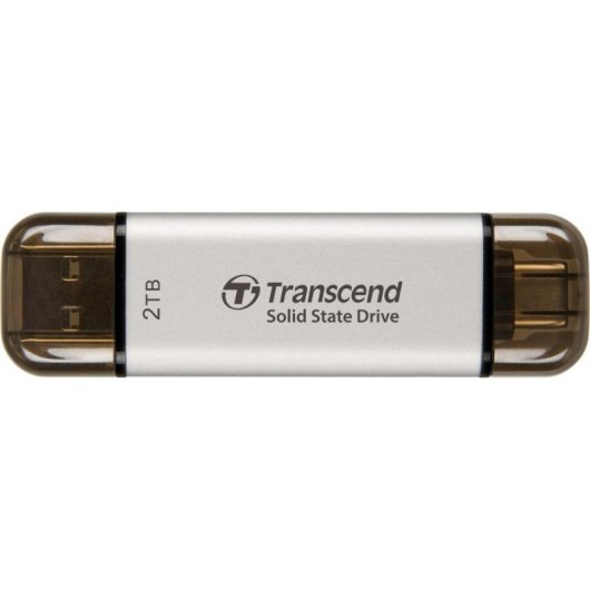 Disque Dur Transcend ESD310 2 To SSD USB 3.2 Gen 1 1050 Mo/s Argent