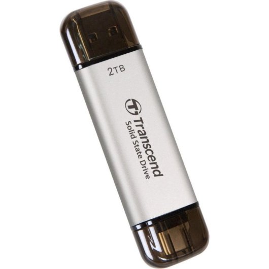 Disque Dur Transcend ESD310 2 To SSD USB 3.2 Gen 1 1050 Mo/s Argent