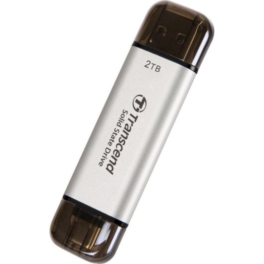 Disque Dur Transcend ESD310 2 To SSD USB 3.2 Gen 1 1050 Mo/s Argent