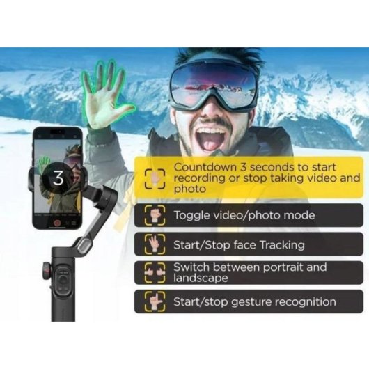 Gimbal Hohem Smart XE Estabilizador 3-Osi para Smartphone Negro