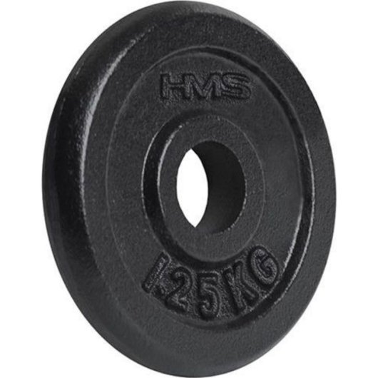 Peso per bilanciere HMS 1,25 kg nero per barra da palestra