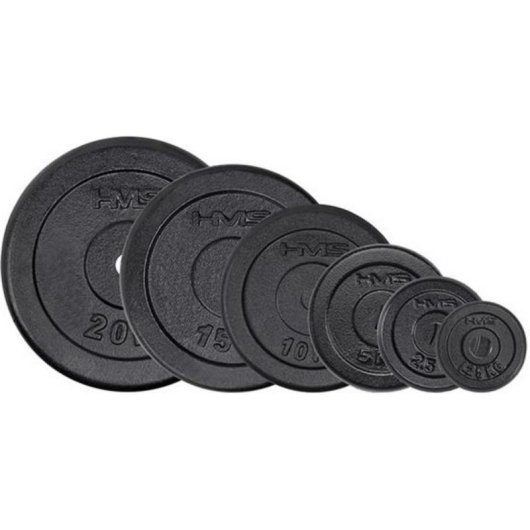 Peso per bilanciere HMS 1,25 kg nero per barra da palestra
