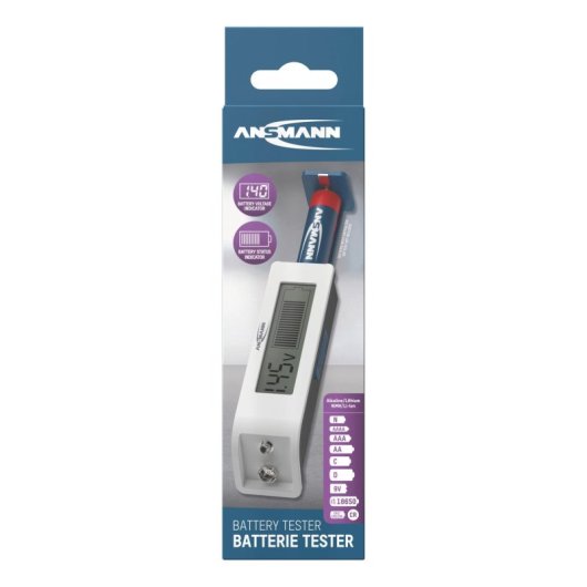 Medidor de energia e bateria Ansmann 1900-0110 LCD