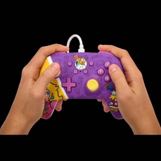 Mando PowerA NSGP0092-01 para Nintendo Switch Alámbrico USB Púrpura Rojo Amarillo