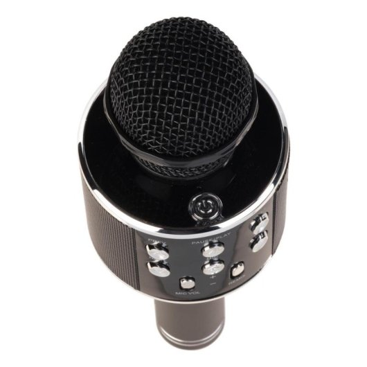 Microfone Denver KMS-20BMK2 sem fios Bluetooth 3,5 mm com altifalante integrado