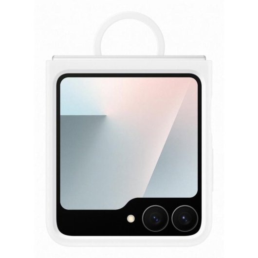 Funda para móvil Samsung EF-PF741TWEGWW Silicona Blanca Cover para Galaxy Z Flip7 FE y Z Flip6