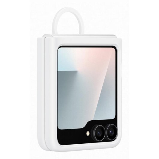 Funda para móvil Samsung EF-PF741TWEGWW Silicona Blanca Cover para Galaxy Z Flip7 FE y Z Flip6