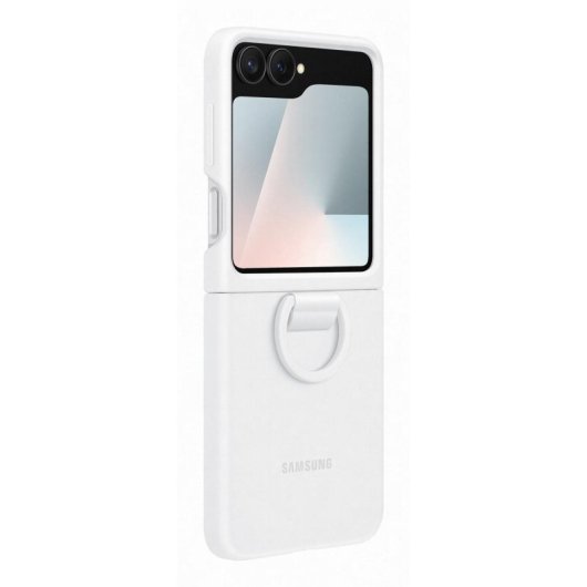 Funda para móvil Samsung EF-PF741TWEGWW Silicona Blanca Cover para Galaxy Z Flip7 FE y Z Flip6