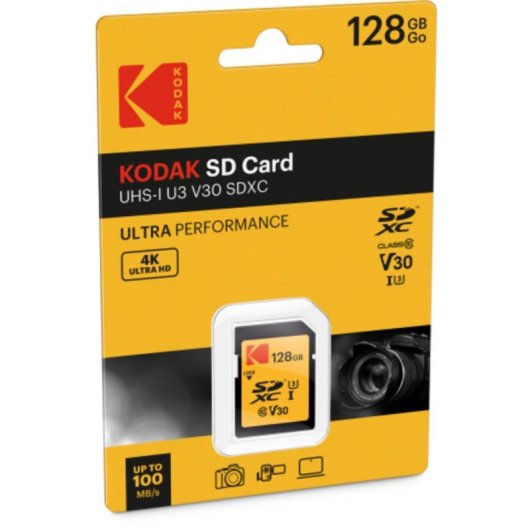 Memoria flash Kodak EKMSD128GXC10HPRK 128 GB SDXC Clase 10 UHS-I V30