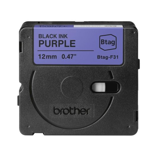 Cintas pour étiquettes Brother BTAG-F31 12 mm x 4 m noir sur violet