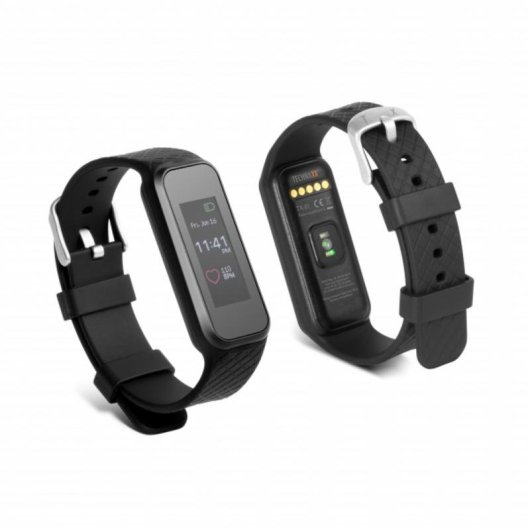 Pulseira de Atividade Technaxx TX-81 Bluetooth 4.0 TFT Preto 5 dias Monitor Cardíaco