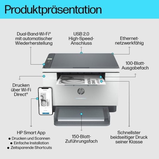 Stampante Laser Wi-Fi HP M234dw multifunzione con scanner e stampa duplex automatica