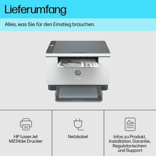 Stampante Laser Wi-Fi HP M234dw multifunzione con scanner e stampa duplex automatica