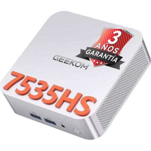 Mini PC GEEKOM A7 AMD Ryzen 5 7535HS 16GB 512GB SSD Radeon 660M Windows 11 Pro USB4 Wi-Fi 6E