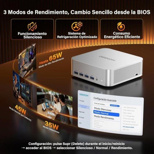 Mini PC GEEKOM A9 Max AMD Ryzen 9 HX 470 32GB 1TB SSD Radeon 890M Windows 11 Pro Dual LAN WiFi 7