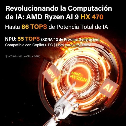 Mini PC GEEKOM A9 Max AMD Ryzen 9 HX 470 32GB 1TB SSD Radeon 890M Windows 11 Pro Dual LAN WiFi 7