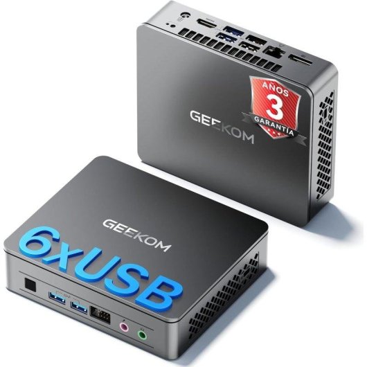 Mini PC GEEKOM Air12 Lite Intel N95 8GB 256GB SSD Gráficos Integrados Listo para Usar Conectividad Industrial