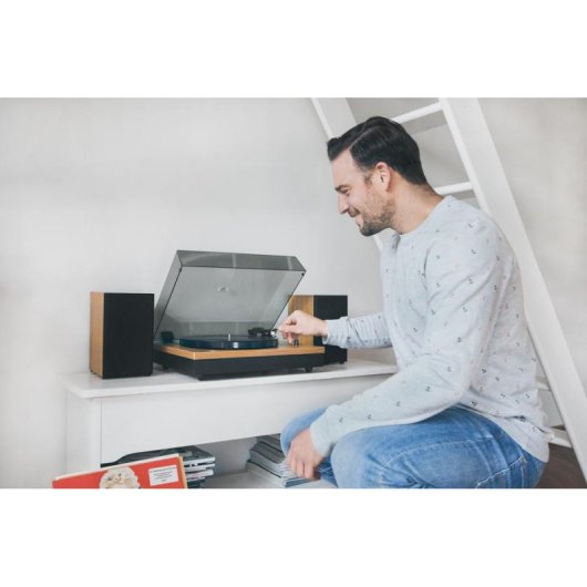 Plattenspieler Lenco LS-300 Bluetooth Schwarz MDF 33/45 U/min