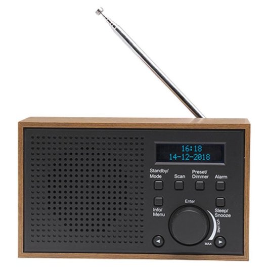 Radio Denver DAB-46DARK GREY Internet Analógico Digital DAB+ FM 2W LCD Negro Marrón
