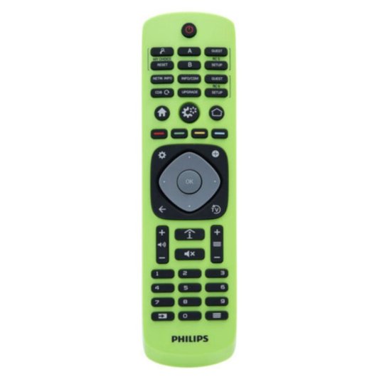 Telecomando Philips 22AV9574A per TV, Pulsanti, Nero e Verde