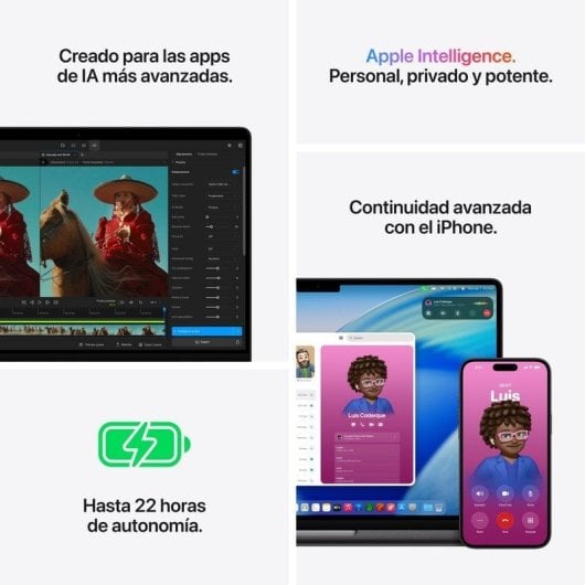 Apple MacBook Pro 14" Apple M5 Pro 15 núcleos 24GB 1TB SSD GPU 16 núcleos macOS Negro Espacial + Magic Mouse Superficie Multi‑Touch Blanca