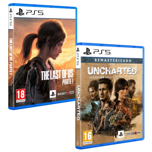 Pack The Last of Us Parte I + Uncharted Colección Legado de los Ladrones PS5