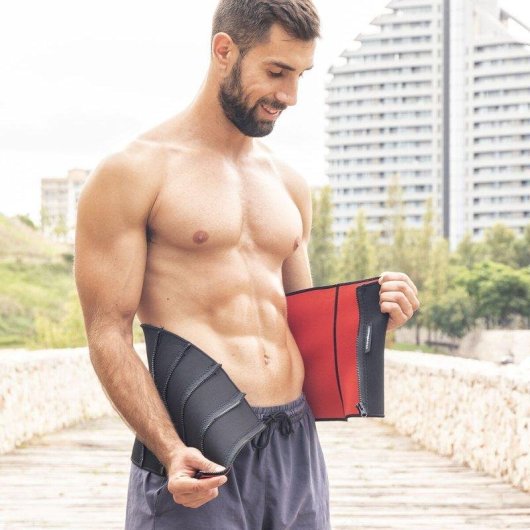 Pack Máquina de Abdominales Plegable InnovaGoods con Faja Deportiva
