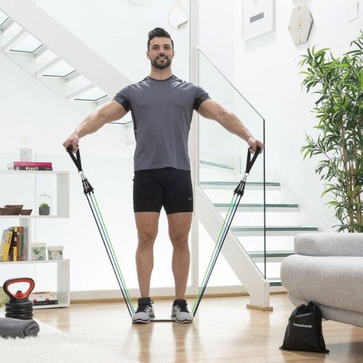 Pack Máquina de Abdominales Plegable y Bandas de Resistencia InnovaGoods