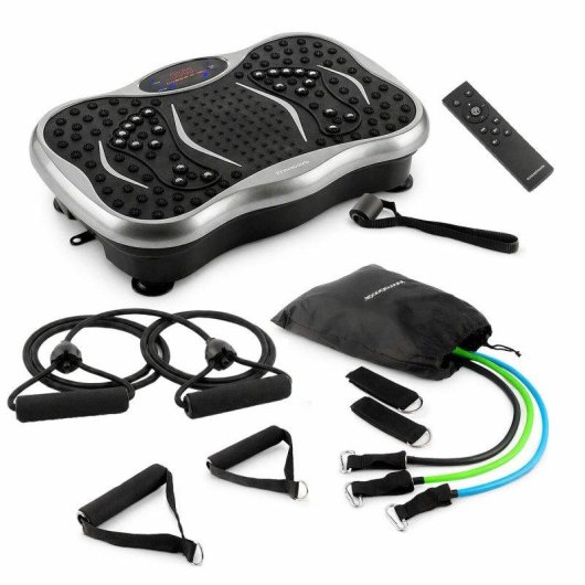Pack Plataforma Vibratoria InnovaGoods Vivflow con Altavoz y Bandas de Resistencia