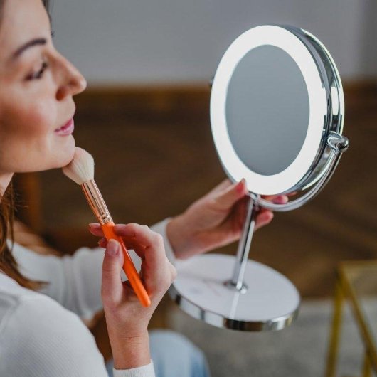Espejo de Aumento con LED Beautifly Light Cosmetic Plateado